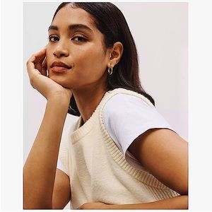 ANTHROPOLOGIE | GOLD CLASSIC OVAL HOOP BLOGGER FAVE